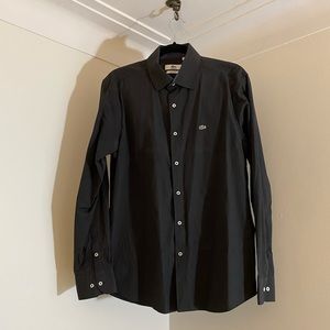 👔2/$60 LACOSTE Black Dress Shirt